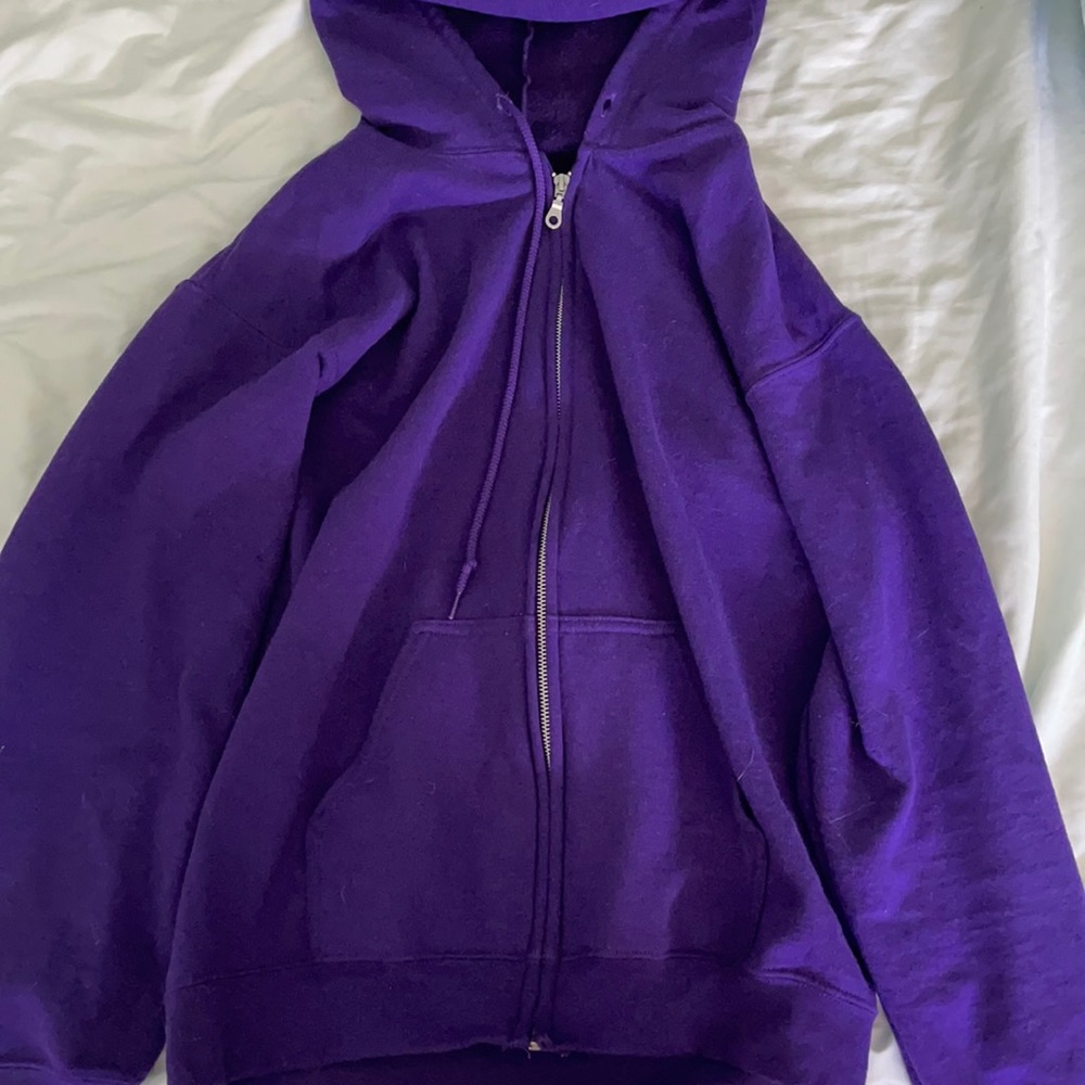 Dark Purple Zip Up Hoodie